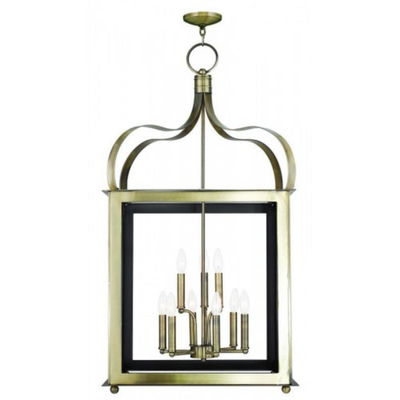 Garfield 6 Light + 3 Light Antique Brass Lantern