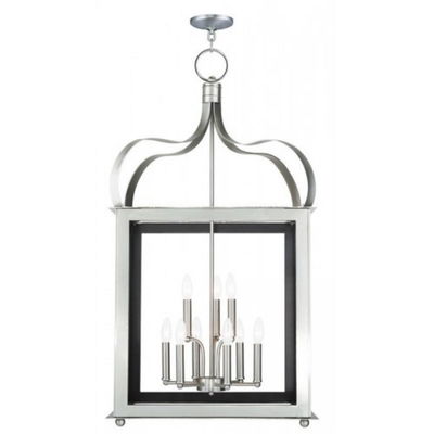 Garfield 6 Light + 3 Light Brushed Nickel Lantern