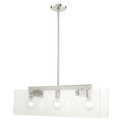 Ashcroft 3 Light Brushed Nickel Chandelier