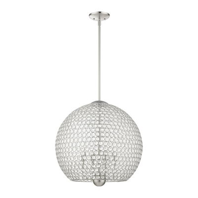 Cassandra 4 Light Brushed Nickel Pendant