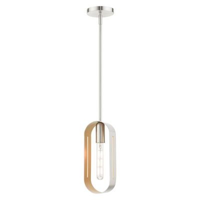 Ravena 1 Light Brushed Nickel Pendant