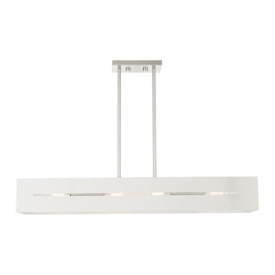 Soma 4 Light Brushed Nickel Linear Chandelier