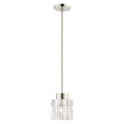 Rotterdam 1 Light Polished Nickel Single Pendant