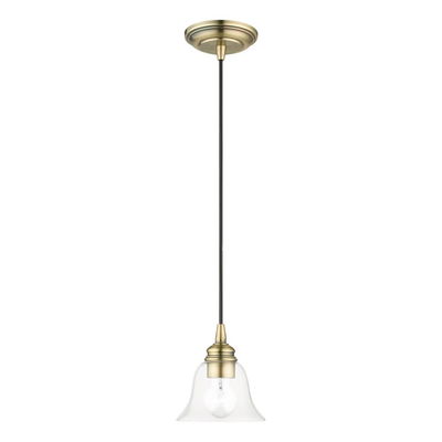 Moreland 1 Light Antique Brass Single Pendant