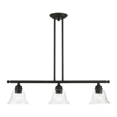 Moreland 3 Light Black Linear Chandelier
