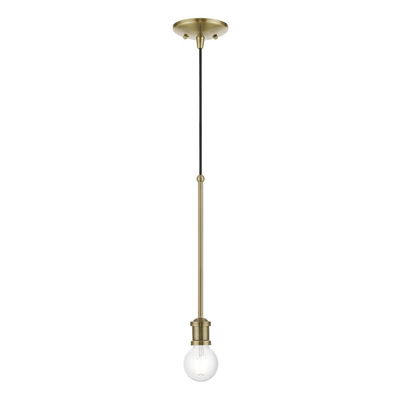 Lansdale 1 Light Antique Brass Single Pendant