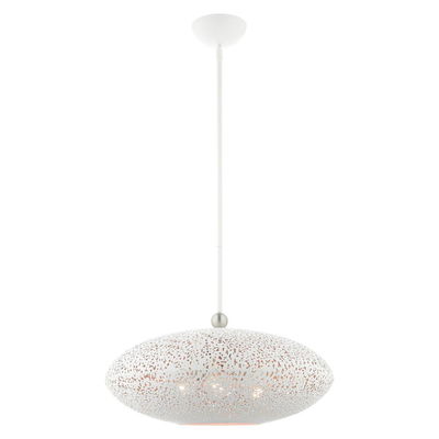 Charlton 3 Light White Pendant 