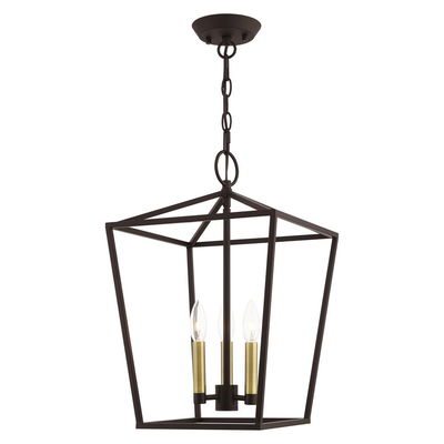 Devone 3 Light Bronze Convertible Lantern 