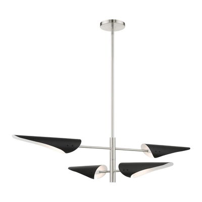 Capistrano 4 Light Brushed Nickel Pendant Chandelier