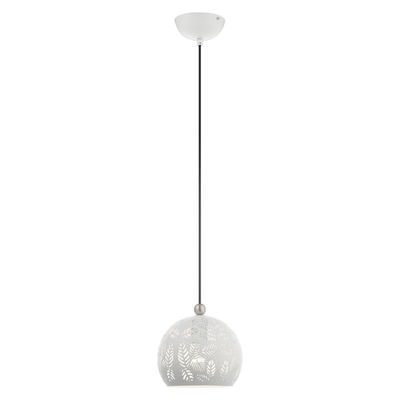 Chantilly 1 Light White Pendant 