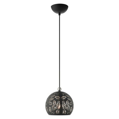 Chantilly 1 Light Black Pendant 