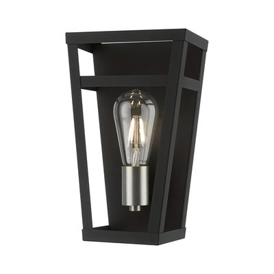 Schofield 1 Light Black with Brushed Nickel Accents ADA Sconce