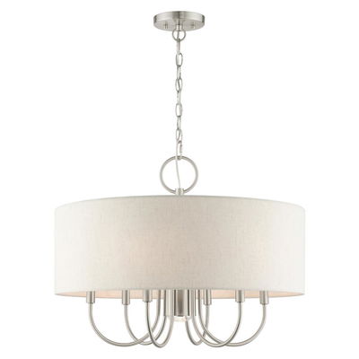 Blossom 7 Light Brushed Nickel Pendant Chandelier