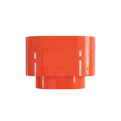 Springview 1 Light Shiny Orange ADA Sconce with Shiny Orange Metal Shade with Shiny White Inside