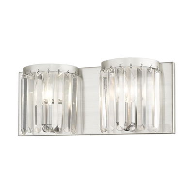 Ashton 2 Light Brushed Nickel Bath Light