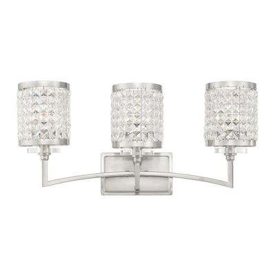 Grammercy 3 Light Brushed Nickel Bath Light