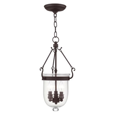 Jefferson 3 Light Bronze Chain Lantern 
