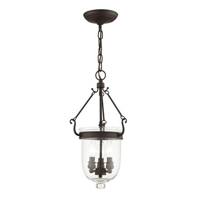 Jefferson 3 Light Bronze Chain Lantern 