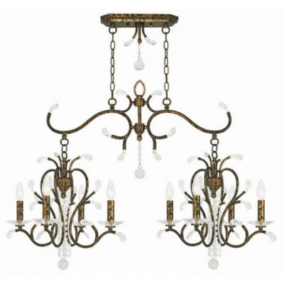 Serafina 4 Light + 4 Light VBR Linear Chandelier