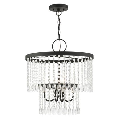 Elizabeth 4 Light Black Pendant Chandelier