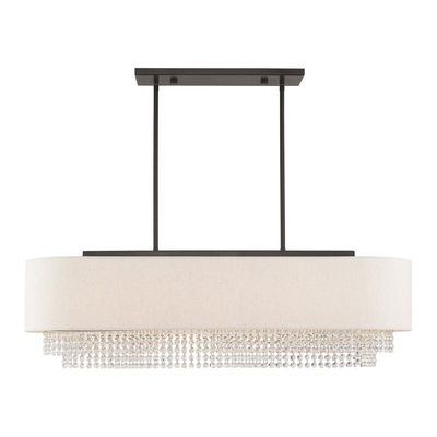 Carlisle 5 Light English Bronze Linear Chandelier