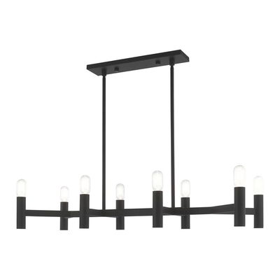 Copenhagen 8 Light Black Linear Chandelier