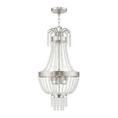 Valentina 4 Light Brushed Nickel Single Pendant