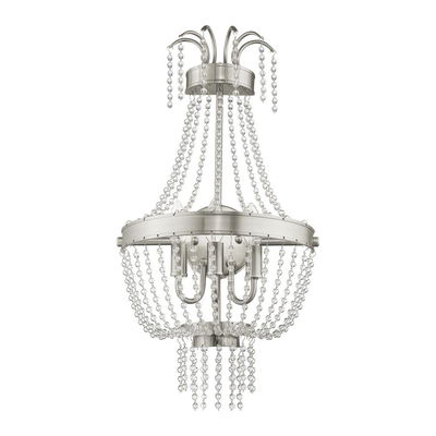 Valentina 3 Light Brushed Nickel Wall Sconce