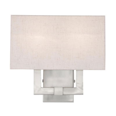 ADA Wall Sconces 2 Light Brushed Nickel Wall Sconce