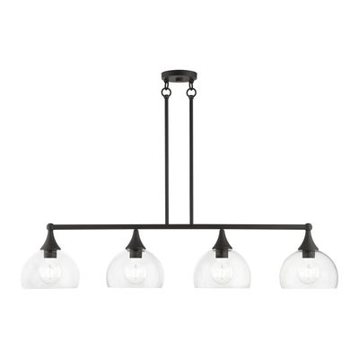 Glendon 4 Light Bronze Large Linear Chandelier