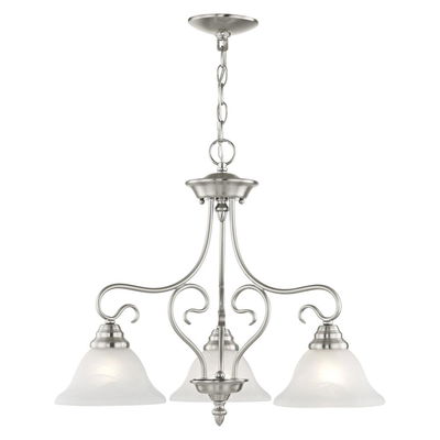 Coronado 3 Light Brushed Nickel Chandelier