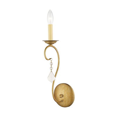 Chesterfield 1 Light Antique Gold Leaf Wall Sconce