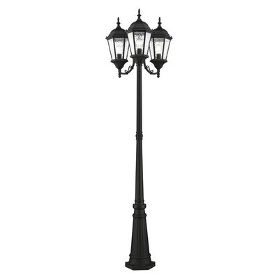 Hamilton 3 Light Textured Black Outdoor Post Light