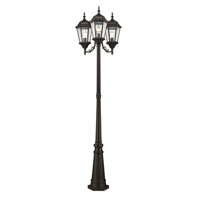 Hamilton 3 Light Bronze Outdoor Post Light