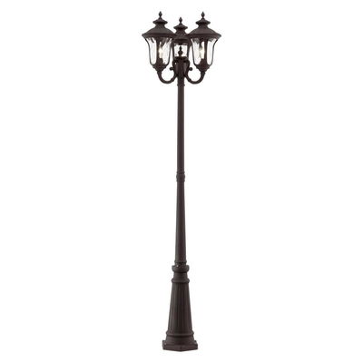 Oxford 3 Light Bronze Outdoor Post Light