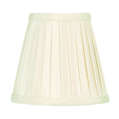 Off White Pleat Empire Silk Clip Shade