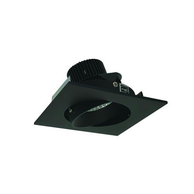 4" Iolite LED Square Adjustable Cone Reflector, 1500lm/2000lm/2500lm (varies by housing), Comfort Dim, Black Reflector / Black Flange