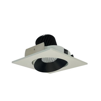 4" Iolite LED Square Adjustable Cone Reflector, 1500lm/2000lm/2500lm (varies by housing), Comfort Dim, Black Reflector / White Flange