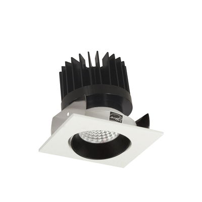 2" Iolite LED Square Adjustable Cone Reflector, 1500lm/2000lm/2500lm (varies by housing), Comfort Dim, Black Reflector / White Flange