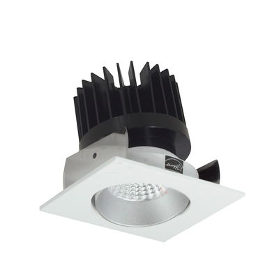 2" Iolite LED Square Adjustable Cone Reflector, 1500lm/2000lm/2500lm (varies by housing), Comfort Dim, Haze Reflector / Matte Powder White Flange