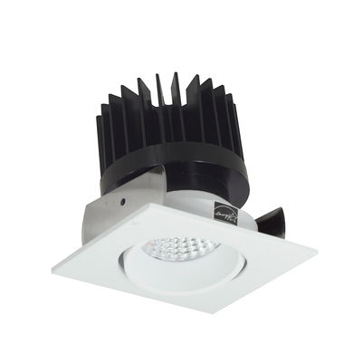 2" Iolite LED Square Adjustable Cone Reflector, 1500lm/2000lm/2500lm (varies by housing), Comfort Dim, Matte Powder White Reflector / Matte Powder White Flange