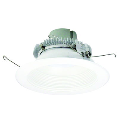 6" Cobalt Click Round Retrofit Baffle, 1000lm / 12W, 3000K, Matte Powder White Baffle / Matte Powder White Flange