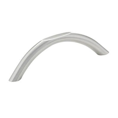 Salerno Collection 3 3/4-inch (96 mm) Center-to-Center Modern Arched Cabinet Pull in Brushed Stainless Steel