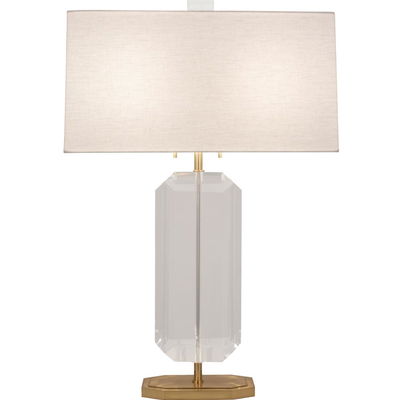 Jacqueline Table Lamp Modern Brass Finish With Clear Crystal Accents