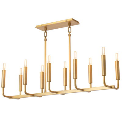 Mavisten Edition Carbonia Chandelier Lacquered Burnished Brass