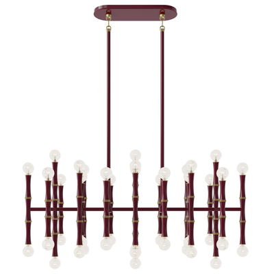 Kane Chandelier Sugar Plum With Modern Brass Accents