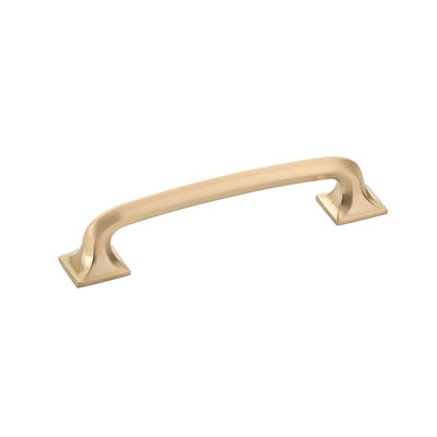 5" Center to Center Northport Square Cabinet Pull in Signature Satin Brass Finish