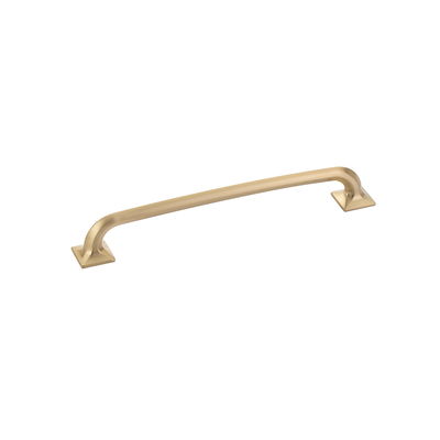 8" Center to Center Northport Square Cabinet Pull in Signature Satin Brass Finish