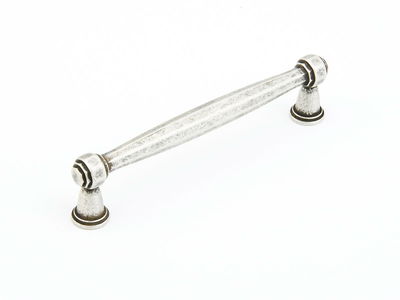 128mm Center to Center Firenza Cabinet Pull in Firenza Silver Finish