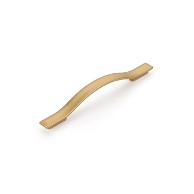 128mm to 160mm Center to Center Skyevale Cabinet Pull in Signature Satin Brass Finish